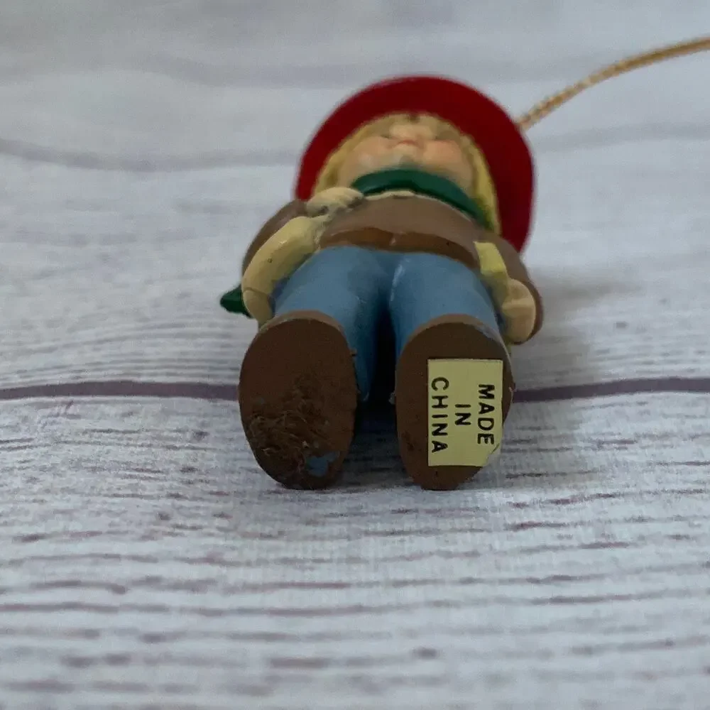 Vintage Bradford Boy with Bag Christmas Tree Ornament